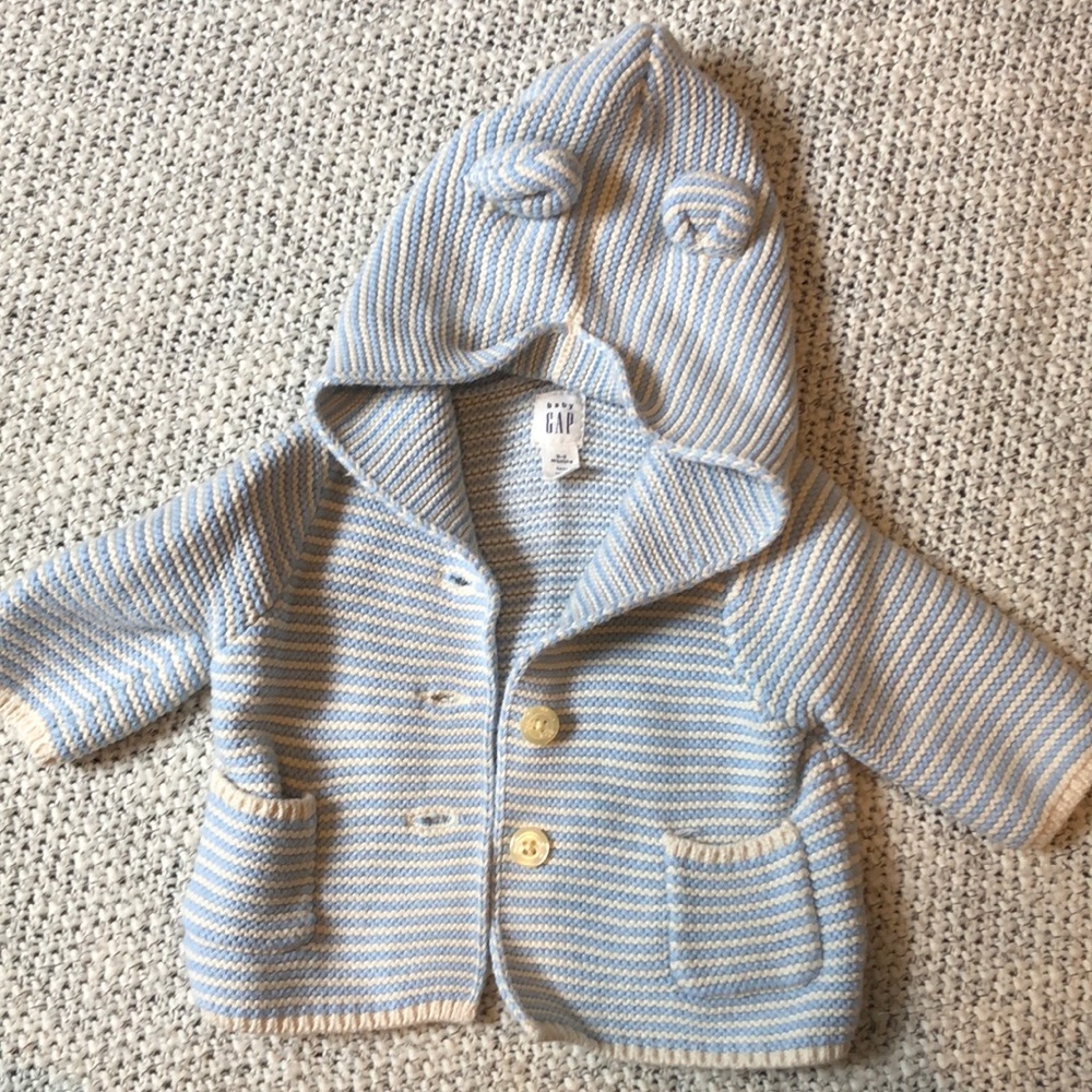 Baby gap knit stripe sweater, 0-3 months